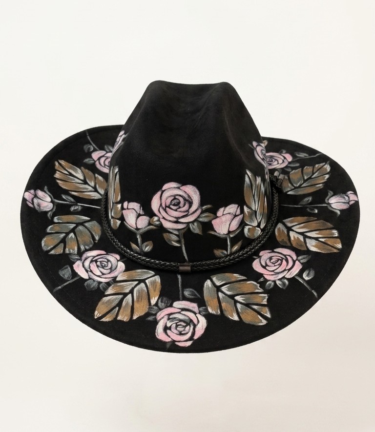 [THE DOLLY PARTON] Hand painted Cowboy hat